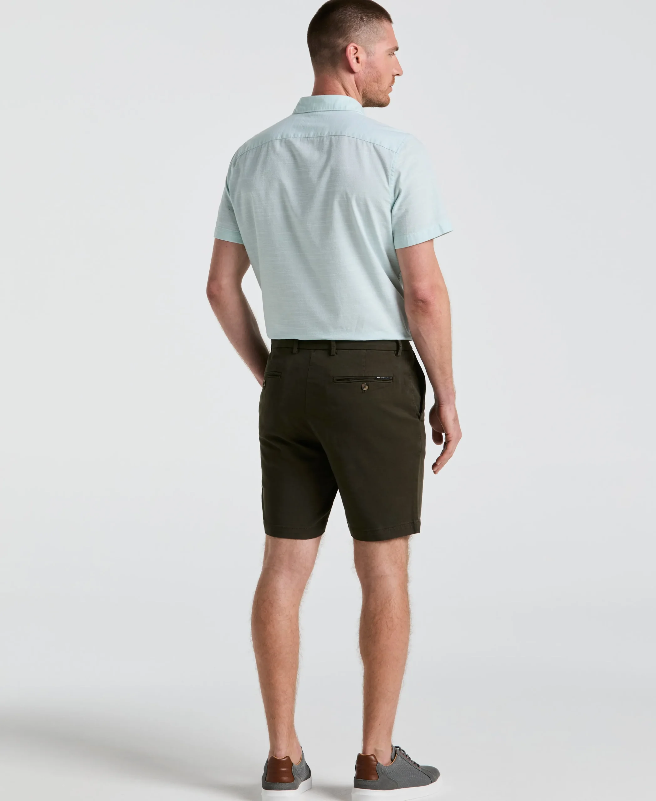 8" Flat Front Garment Dyed Short