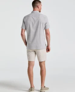 8" Flat Front Linen Cotton Short