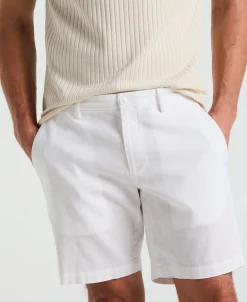 8" Flat Front Linen Cotton Short