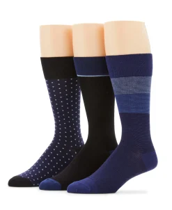 3 Pack Superior Soft Luxury Stripe Color Block Socks