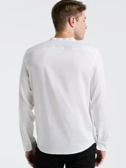 Banded Collar Shirt