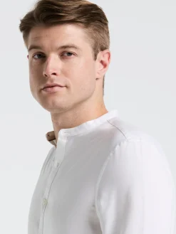 Banded Collar Shirt