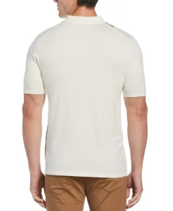 CLEARANCE Big & Tall Tech Knit Color Block Zip Polo