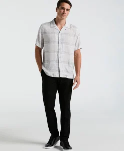 CLEARANCE EcoVero™ Camp Collar Textured Print Shirt