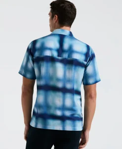 CLEARANCE Linen Slub Plaid Print Shirt