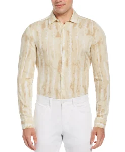 CLEARANCE Paint Stripe Soft Long Sleeve Button-Down Shirt