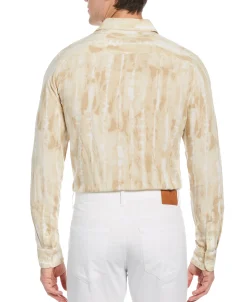 CLEARANCE Paint Stripe Soft Long Sleeve Button-Down Shirt