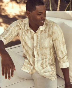 CLEARANCE Paint Stripe Soft Long Sleeve Button-Down Shirt