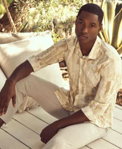 CLEARANCE Paint Stripe Soft Long Sleeve Button-Down Shirt