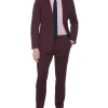 CLEARANCE Slim Fit Burgundy Performance Tech Suit