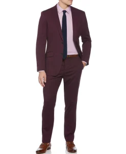 CLEARANCE Slim Fit Burgundy Performance Tech Suit