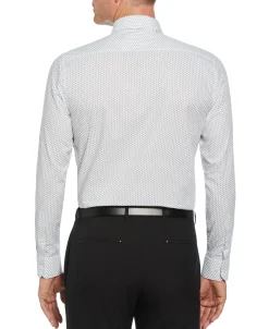 CLEARANCE Slim Fit Button-Down Mini Geo Pattern Dress Shirt