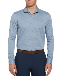 CLEARANCE Slim Fit Button-Down Double Edge Dobby Dress Shirt
