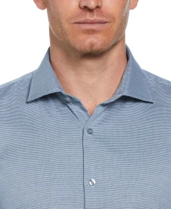 CLEARANCE Slim Fit Button-Down Double Edge Dobby Dress Shirt