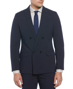 CLEARANCE Slim Fit Double Breasted Pinstripe Suit Jacket