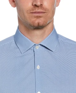 CLEARANCE Slim Fit Houndstooth Button-Down Dress Shirt