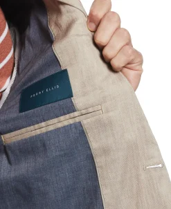 CLEARANCE Slim Fit Linen Blend Summer Suit Jacket