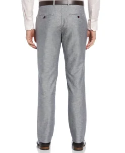 CLEARANCE Slim Fit Linen Blend Textured Suit Pant