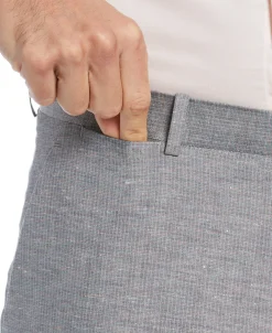 CLEARANCE Slim Fit Linen Blend Textured Suit Pant