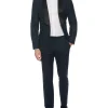 CLEARANCE Slim Fit Navy Textured Tuxedo