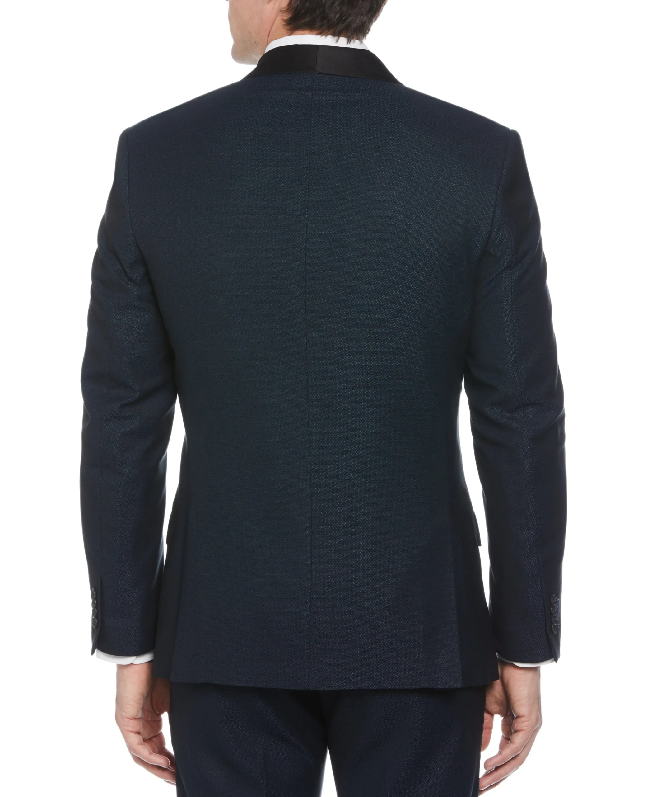 CLEARANCE Slim Fit Navy Textured Tuxedo
