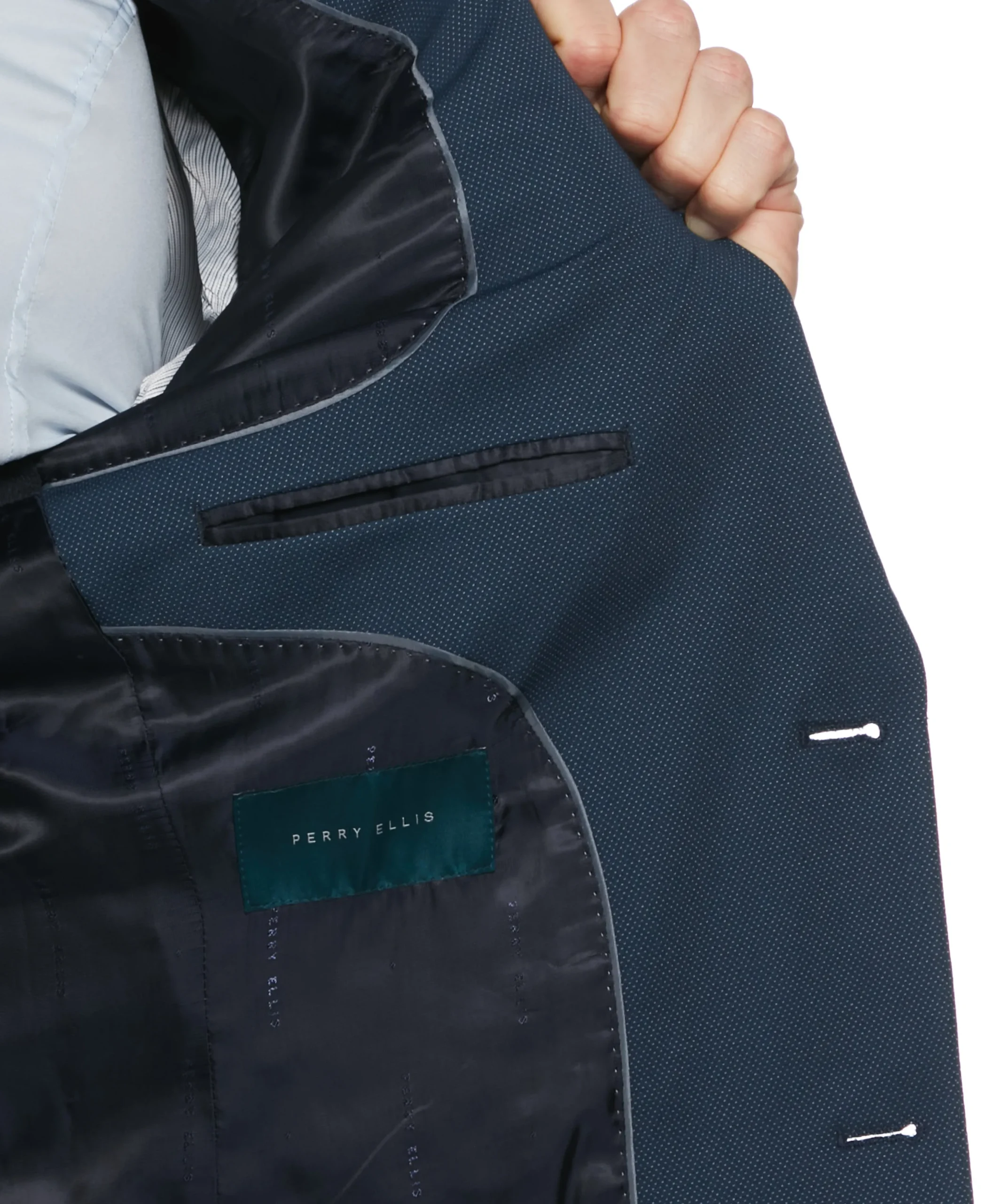 CLEARANCE Slim Fit Pindot Stretch Knit Suit Jacket