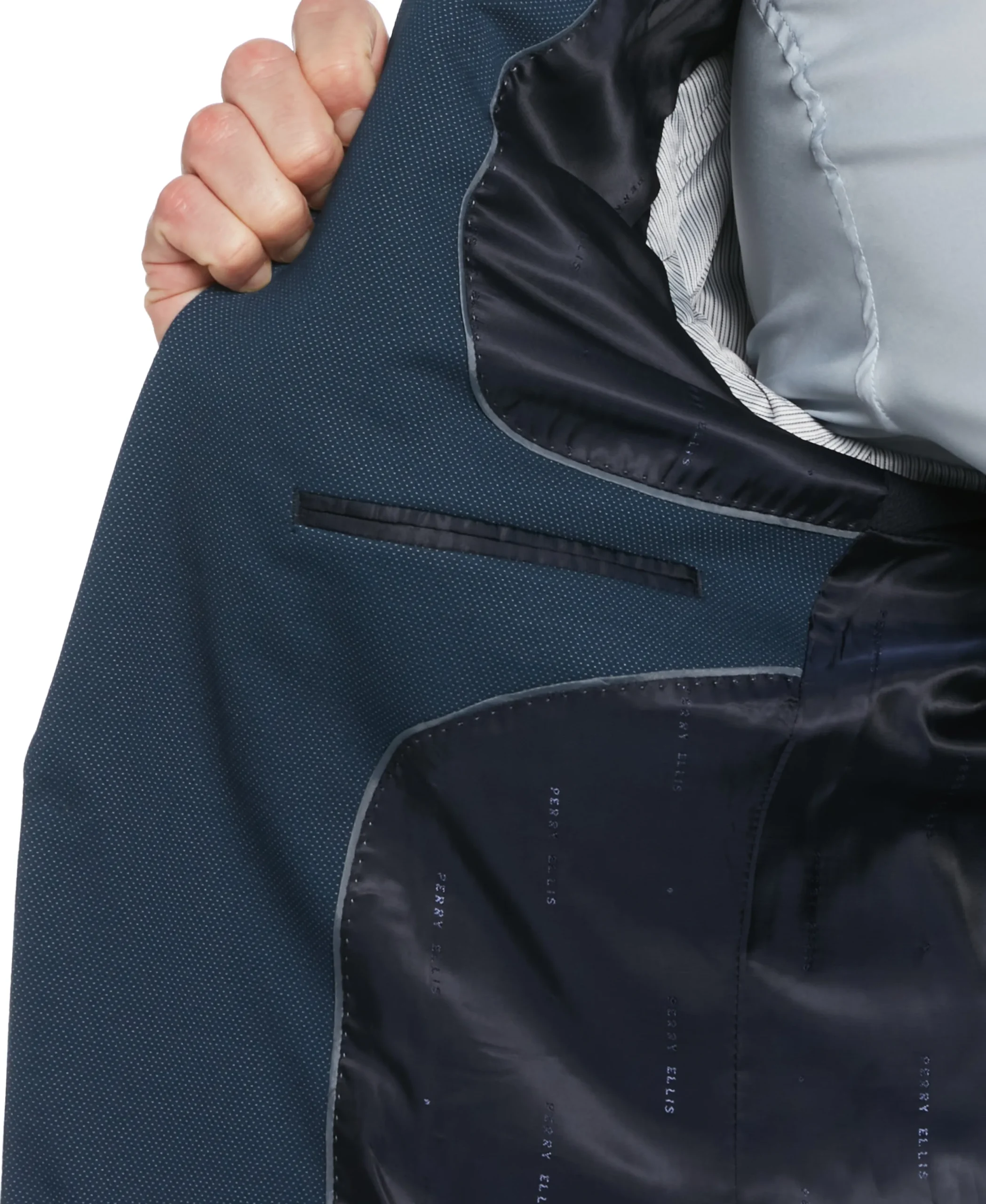 CLEARANCE Slim Fit Pindot Stretch Knit Suit Jacket