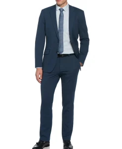 CLEARANCE Slim Fit Pindot Stretch Knit Suit Jacket