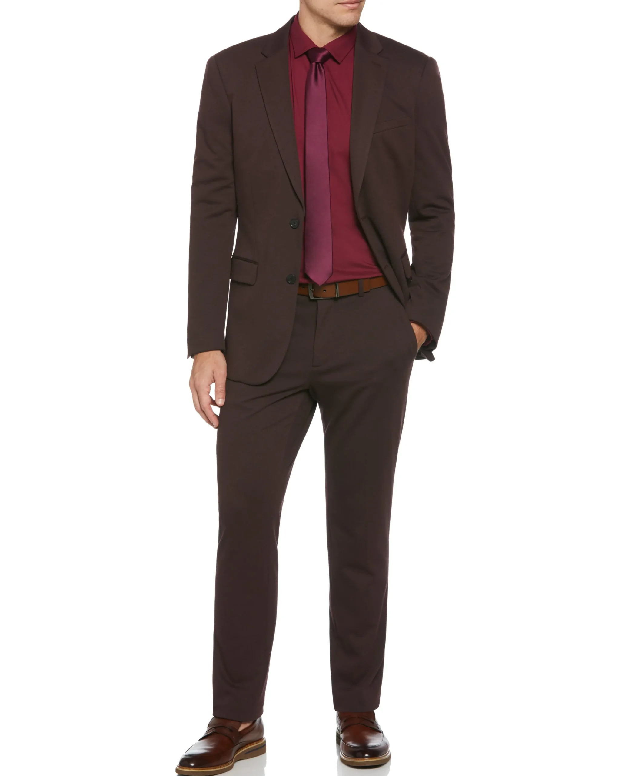CLEARANCE Slim Fit Solid Knit Suit Jacket