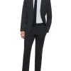 CLEARANCE Slim Fit Stretch Pindot Navy Knit Suit