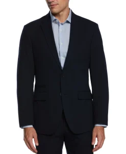 CLEARANCE Slim Fit Stretch Textured Tech Suit Jacket
