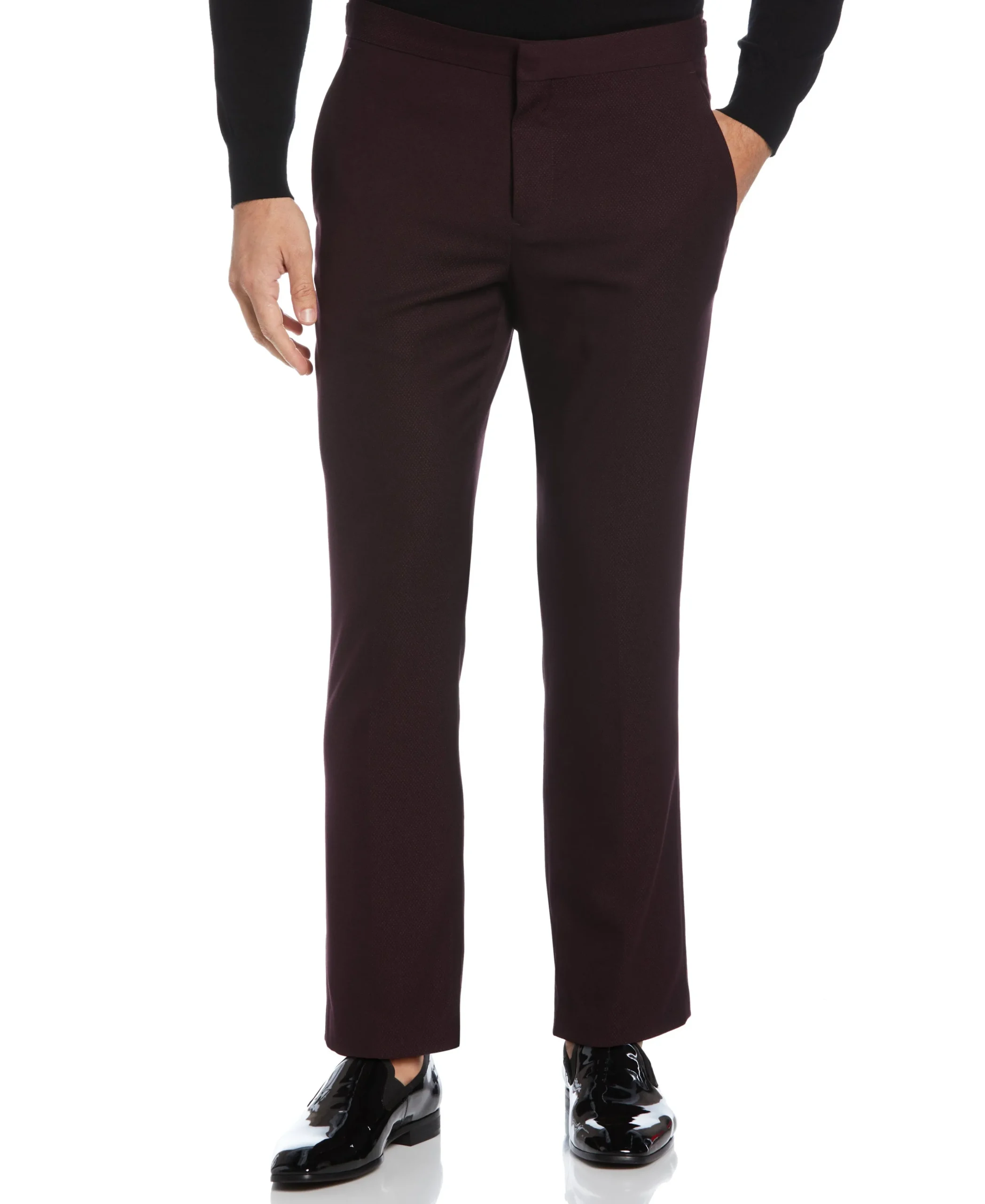 CLEARANCE Slim Fit Stretch Textured Tuxedo Pant