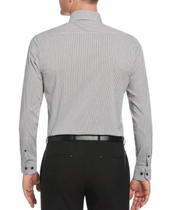 CLEARANCE Slim Fit Striped Print Dress Shirt
