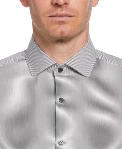 CLEARANCE Slim Fit Striped Print Dress Shirt
