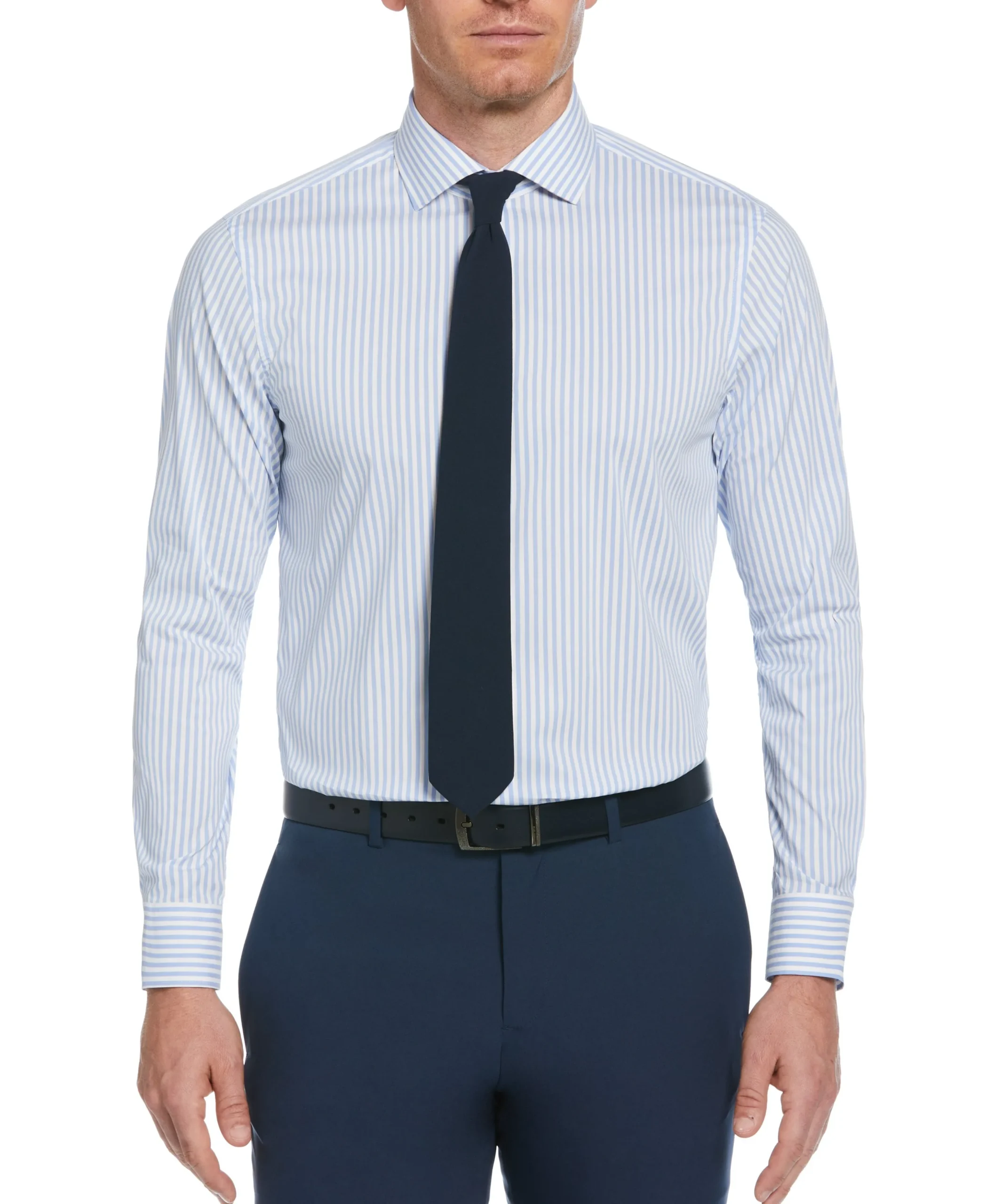 CLEARANCE Slim Fit Striped Print Dress Shirt