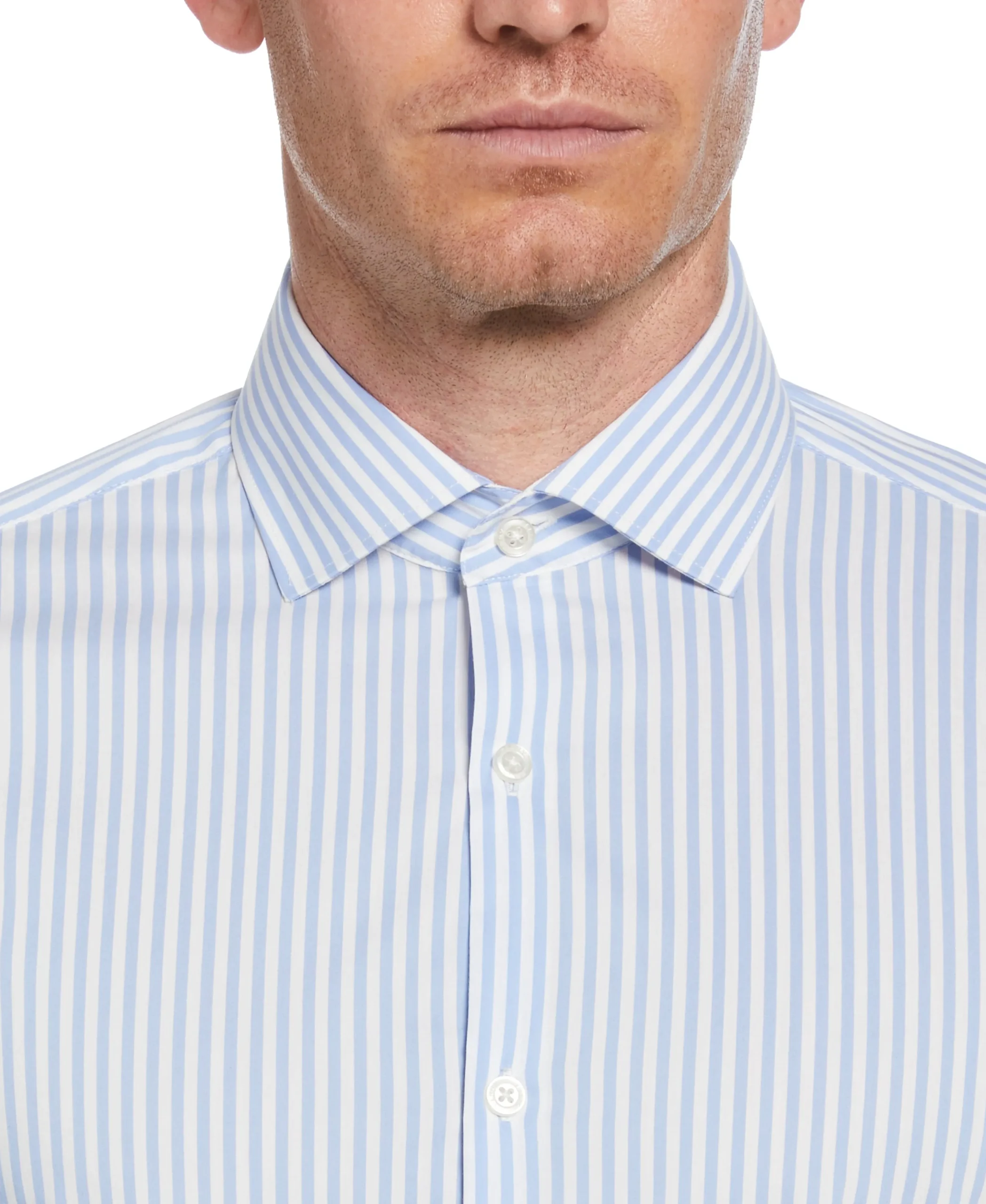CLEARANCE Slim Fit Striped Print Dress Shirt