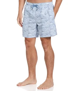 CLEARANCE Striped Wave Swim Shorts