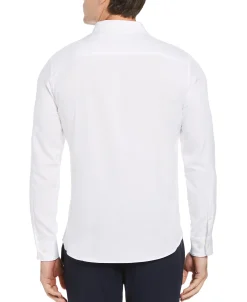 CLEARANCE Tall Slim Fit Untucked Total Stretch Solid Shirt - White