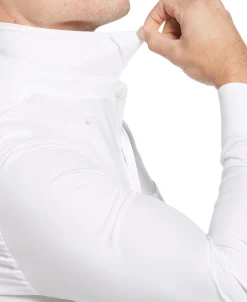 CLEARANCE Tall Slim Fit Untucked Total Stretch Solid Shirt - White