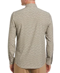 CLEARANCE Tua X Perry Ellis Collaboration Textured Wavy Print Shirt