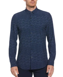 CLEARANCE Tua X Perry Ellis Collaboration Textured Wavy Print Shirt