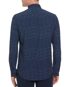 CLEARANCE Tua X Perry Ellis Collaboration Textured Wavy Print Shirt