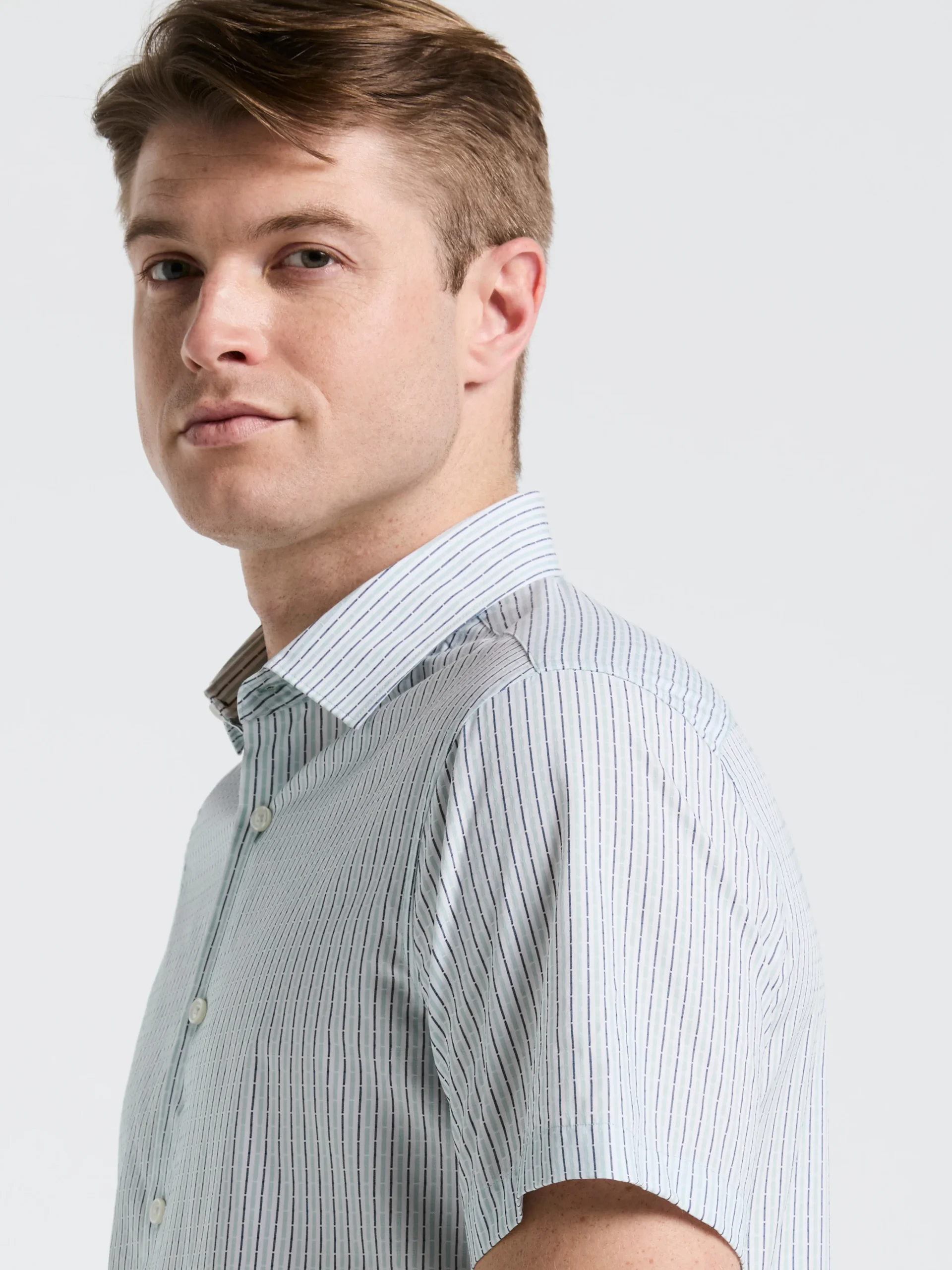 Cotton Dobby Stripe Shirt