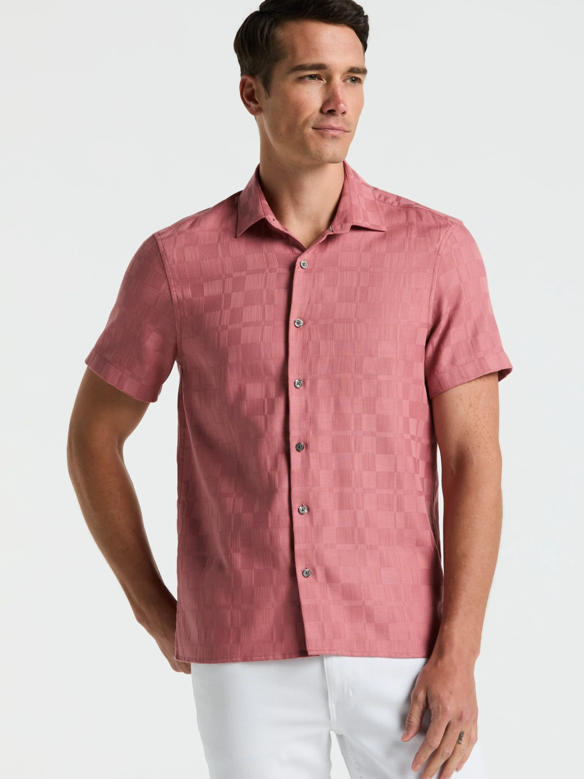 Cotton Textured Check Shirt