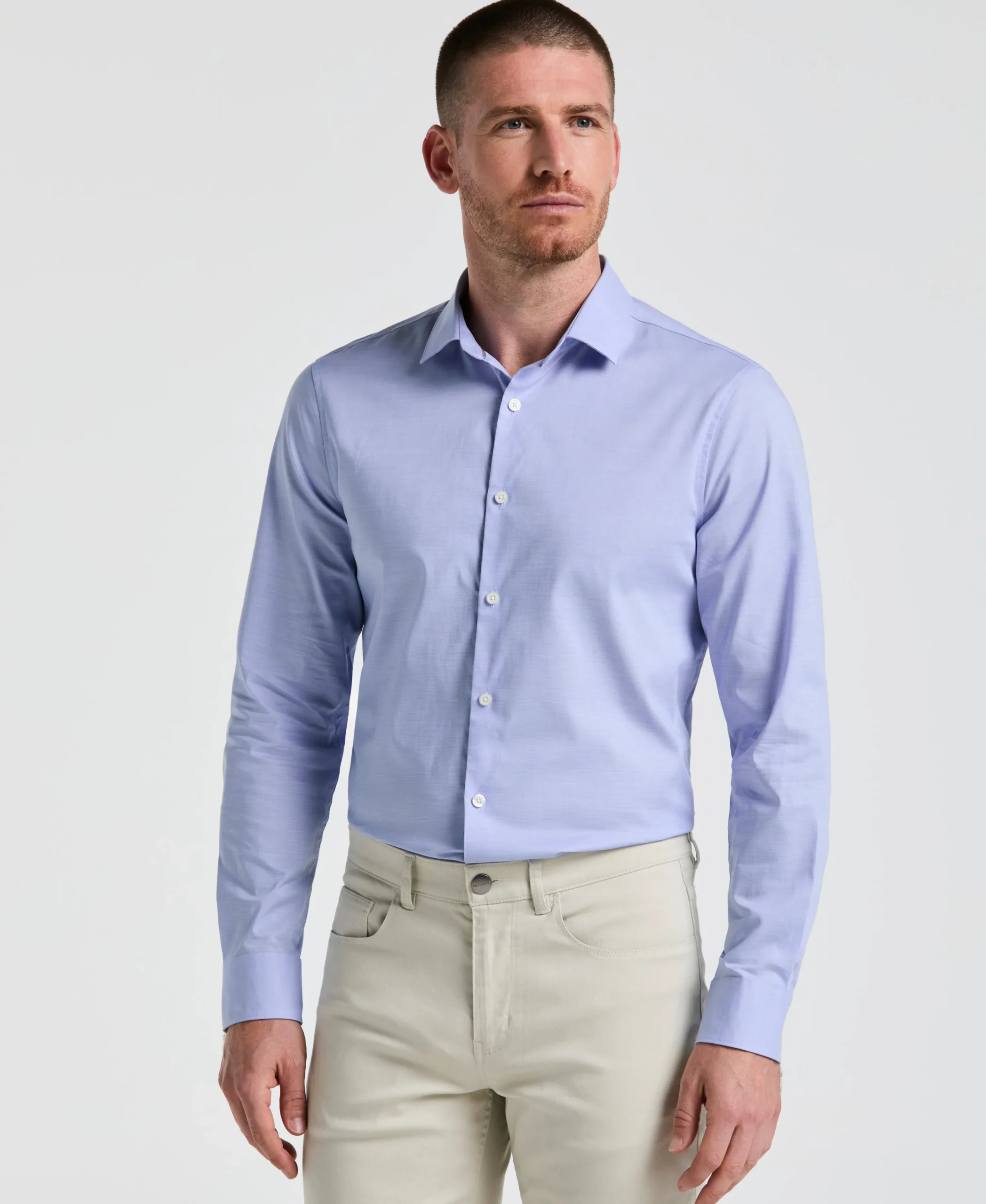 Dobby Cotton Stretch Slim Fit Shirt