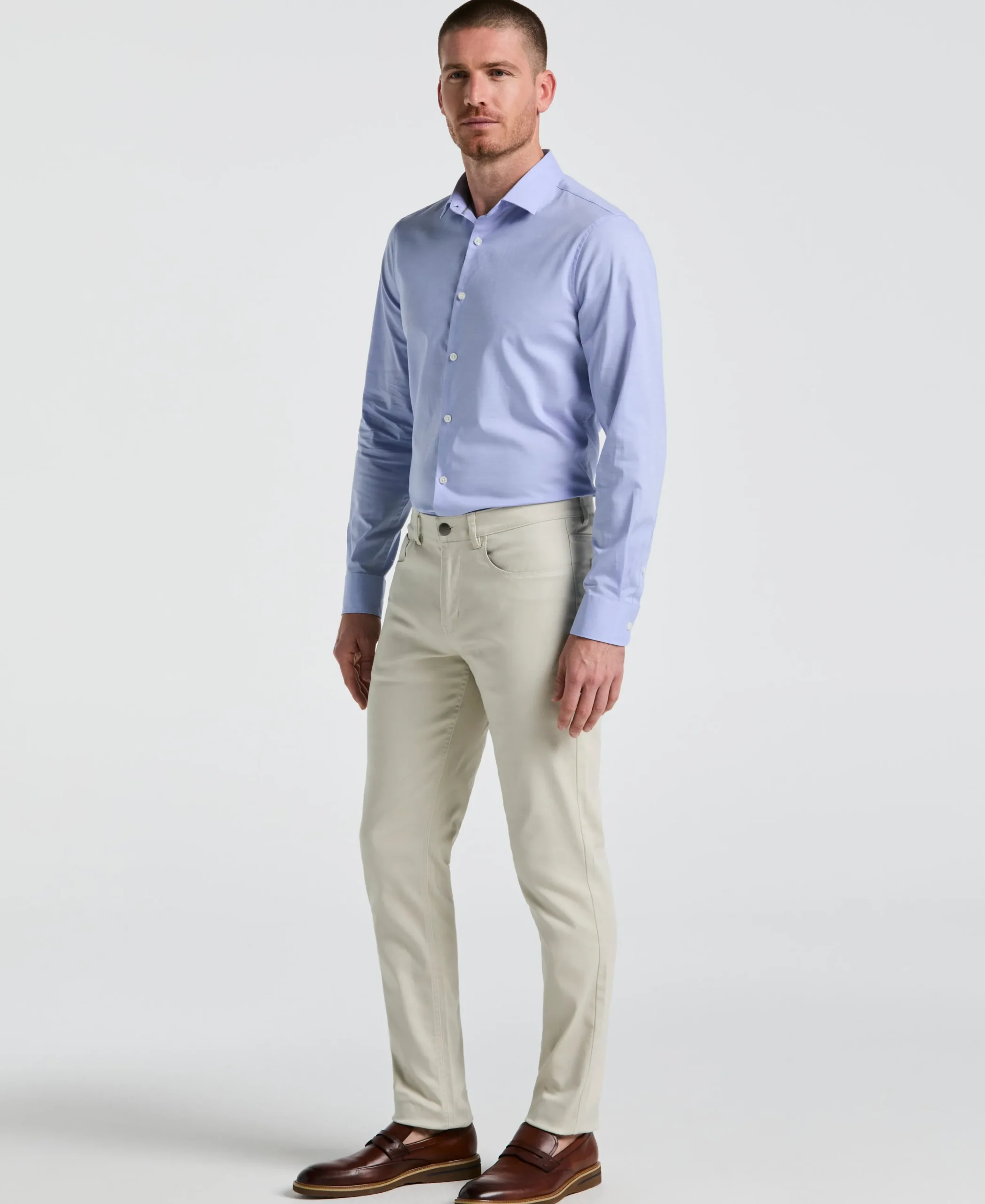 Dobby Cotton Stretch Slim Fit Shirt
