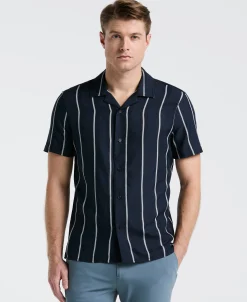EcoVero™ Striped Camp Collar Shirt