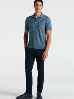 Jacquard Floral Polo Sweater