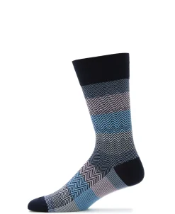 Multi Colored Herringbone Logo Socks