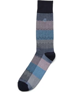 Multi Colored Herringbone Logo Socks
